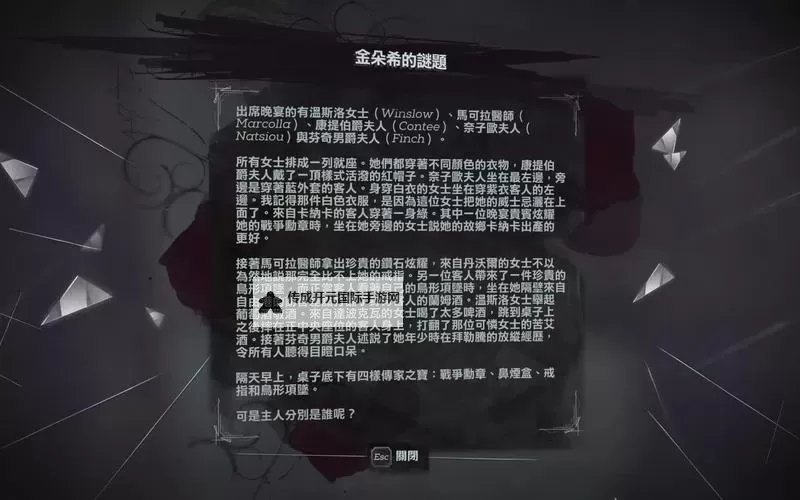 《羞辱2》金朵希谜题攻略 第六章金朵希谜题怎么解图1