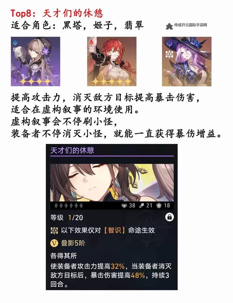 《崩坏星穹铁道》丰饶光锥适用角色推荐 丰饶光锥强度分析图1